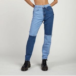 NWT Ragged Priest Quarter Panel Mom Jean